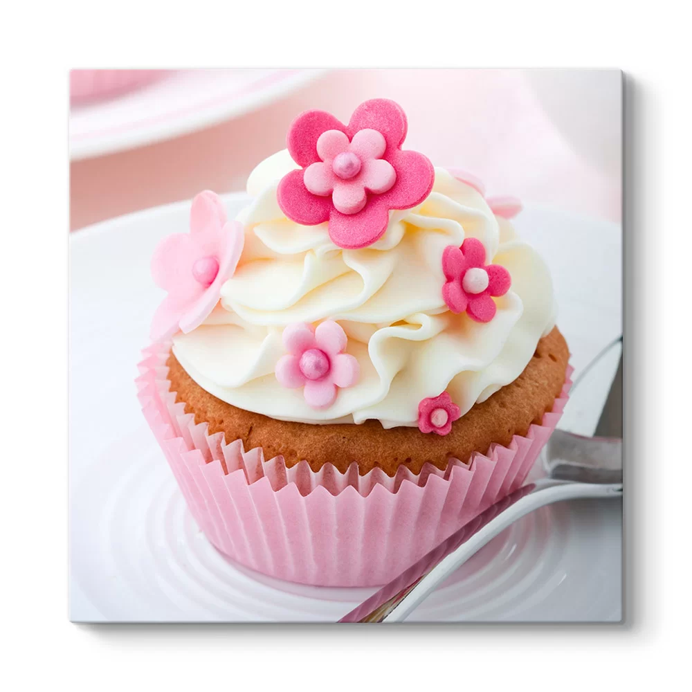 Cupcake Pembe Tablo - Model 3